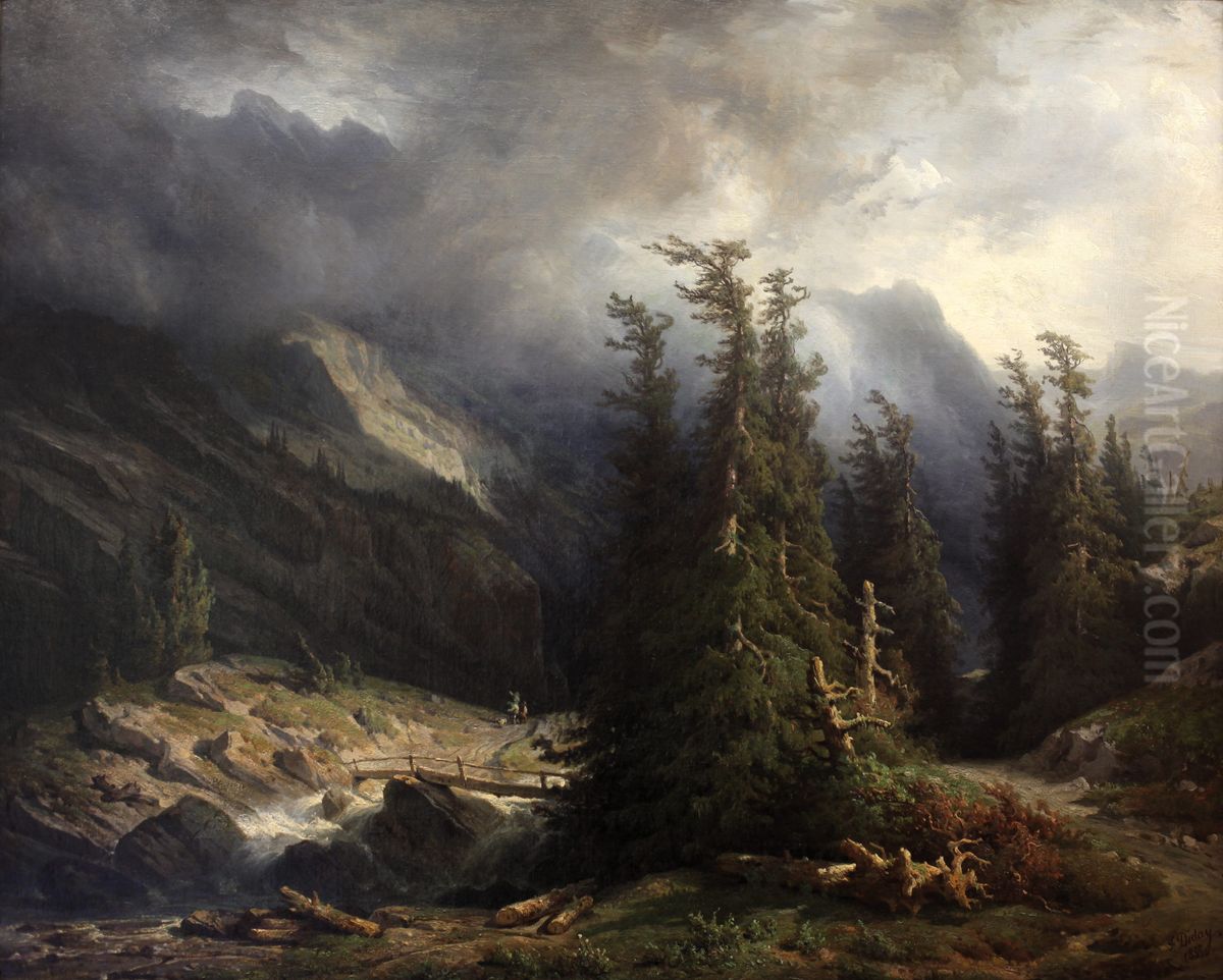 Path from Grimsel to Handeck Oil Painting by Francois Diday