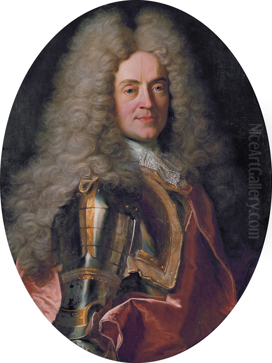 Portrait of Duke Anton Ulrich of Braunschweig-Wolfenbuttel (1633-1714) Oil Painting by Hyacinthe Rigaud