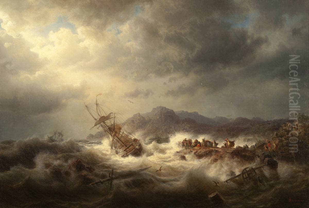 Shipwreck Oil Painting by Marcus Larson