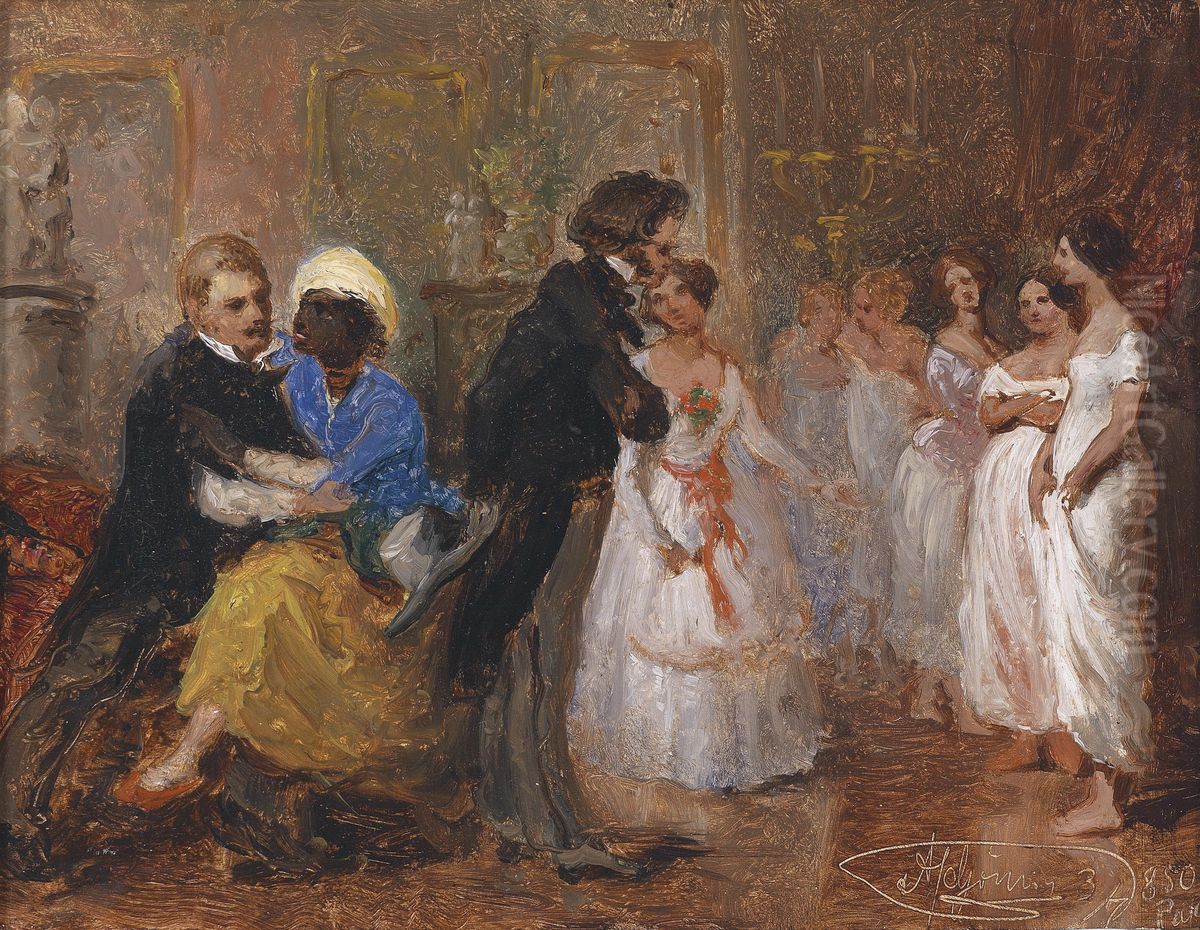 Galante Damen Oil Painting by Alois Schonn