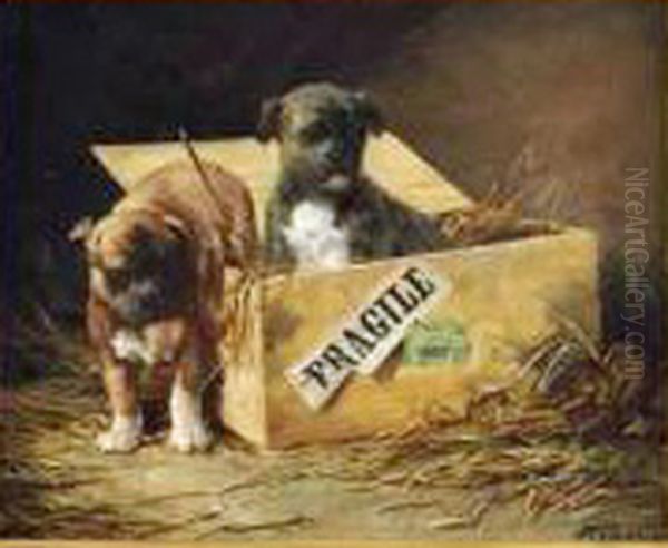 Un colis fragile  ! Oil Painting by Federico Olaria