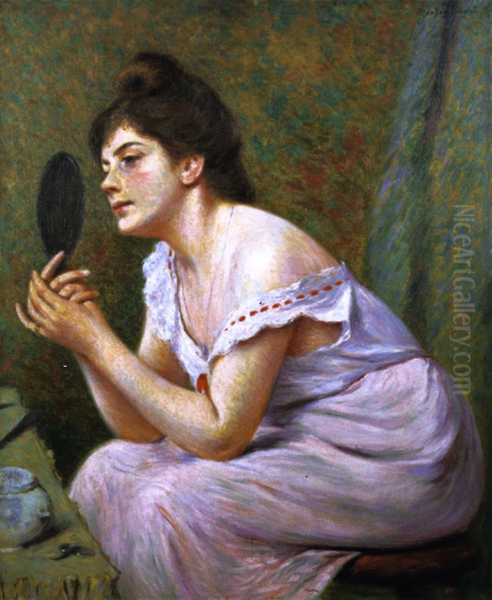 The First Wrinkle Oil Painting by Federico Zandomeneghi