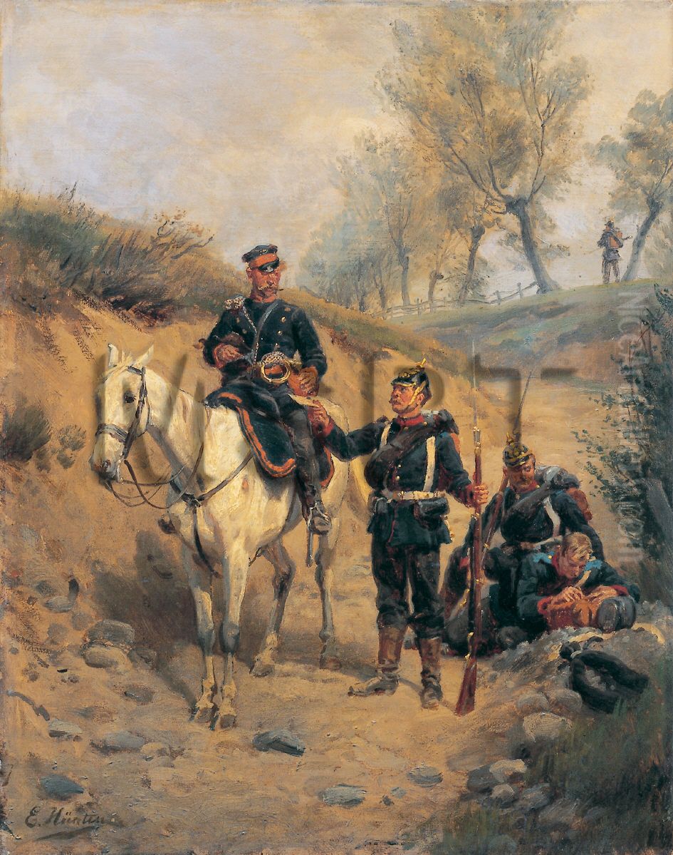 Feldpost Oil Painting by Emil Hunten