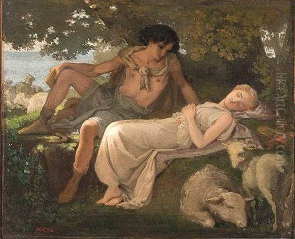 Tirsi e Clori Oil Painting by Henri-Pierre Picou