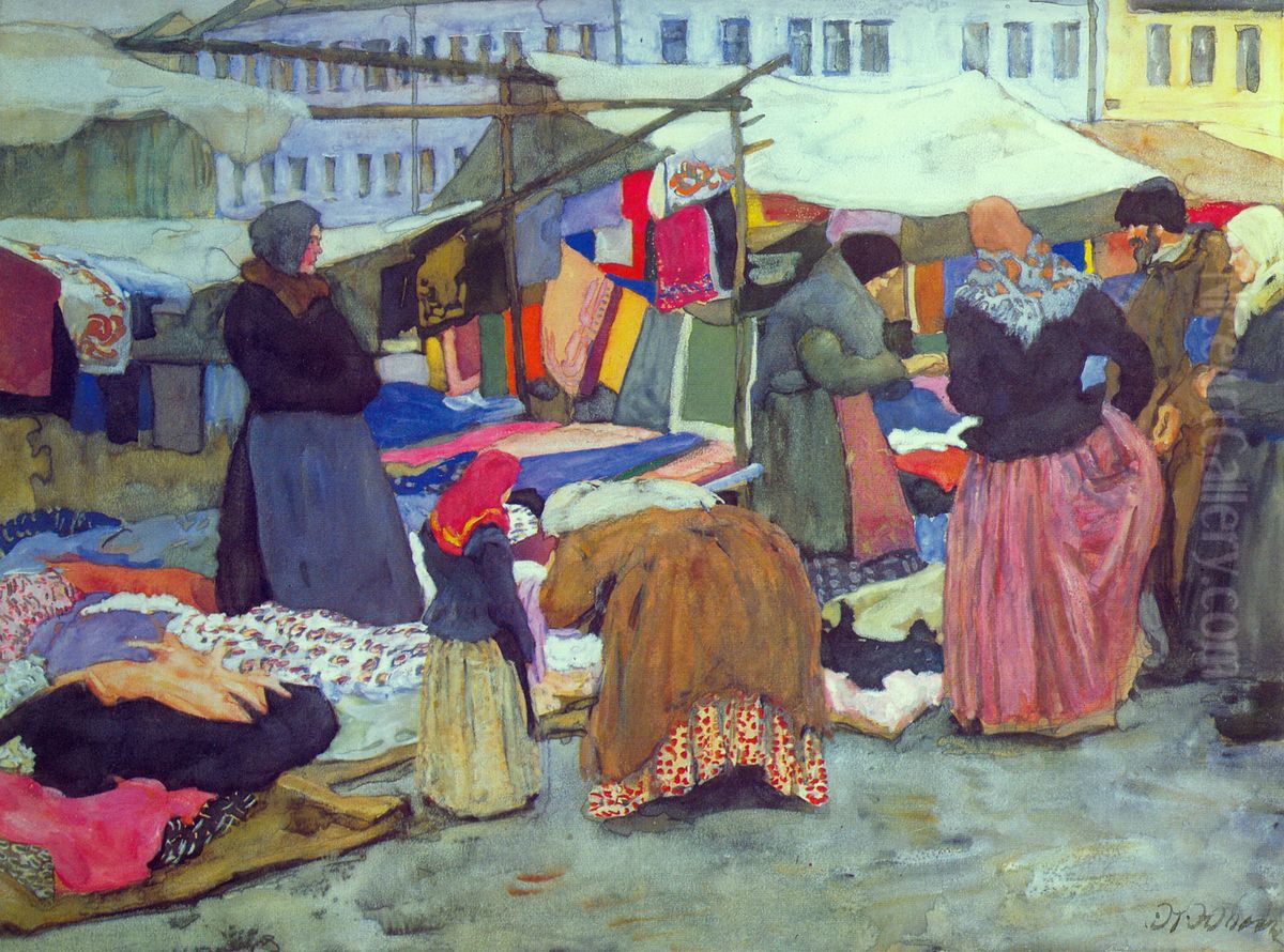 Soft goods. Rostov the Great Oil Painting by Konstantin Yuon
