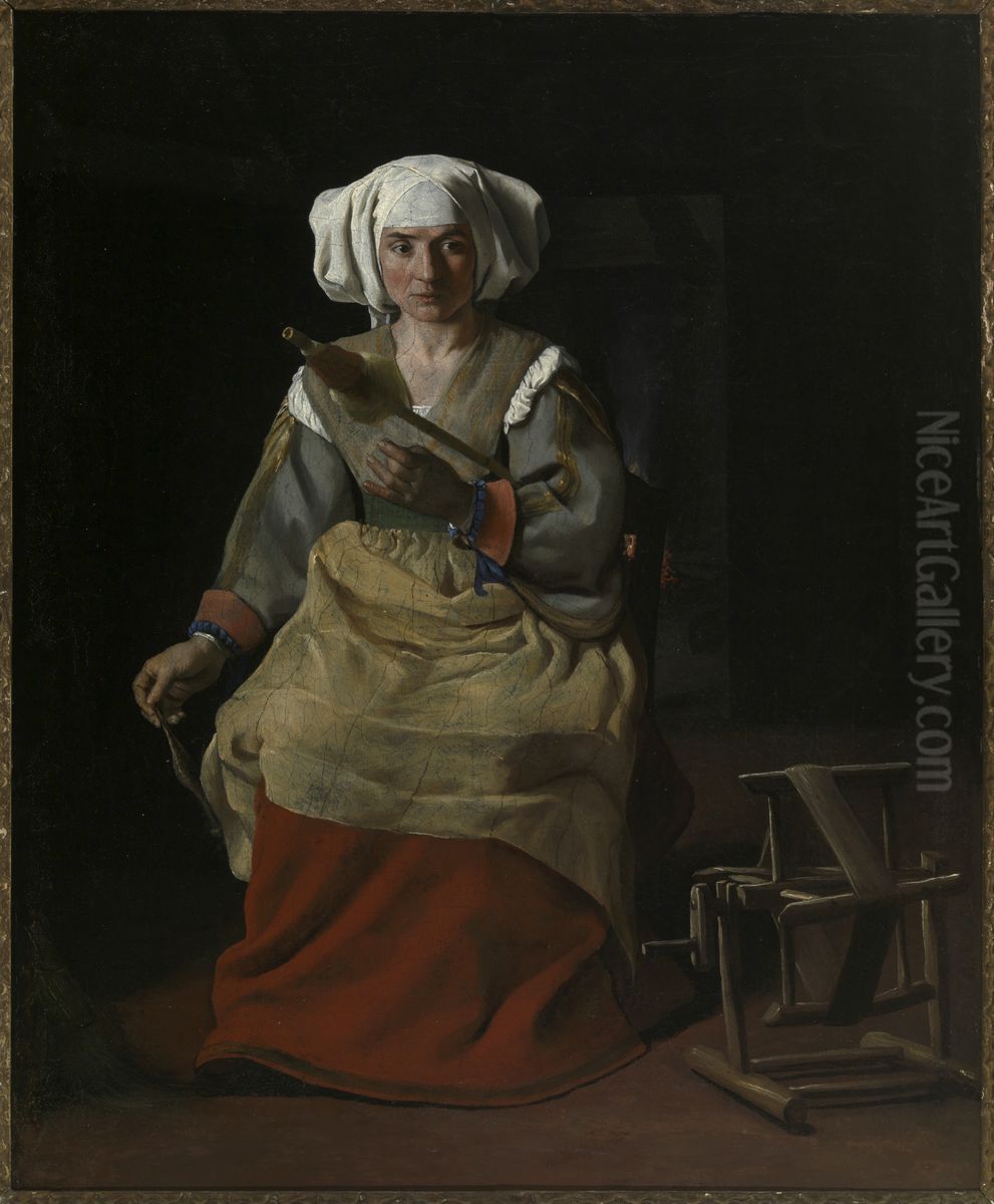 De Spinster. Oil Painting by Michiel Sweerts