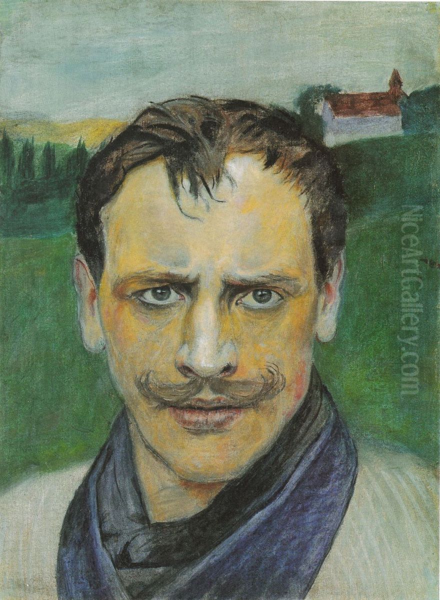 Self-portrait Oil Painting by Harald Oscar Sohlberg