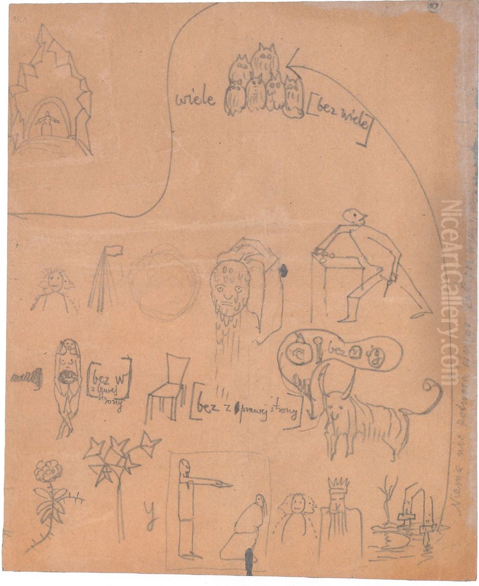 Rebus Oil Painting by Stanislaw Ignacy Witkiewicz (Witkacy)