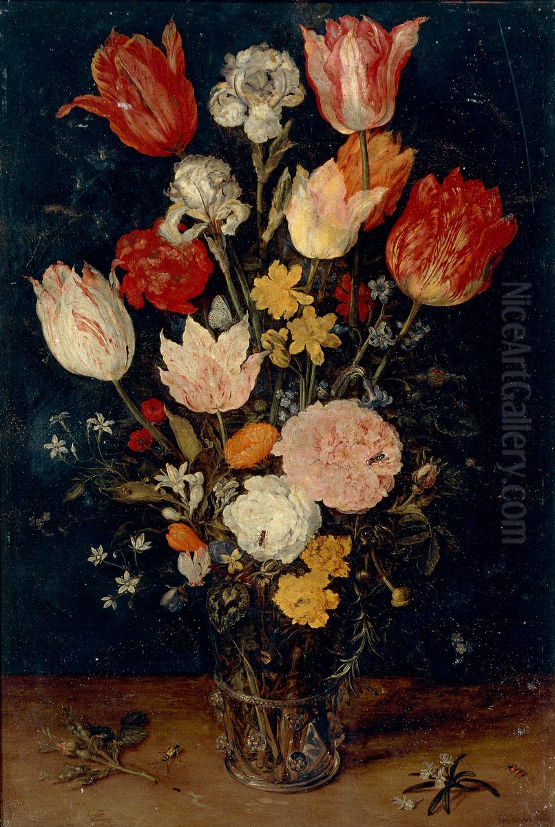 A Vase of Flowers Oil Painting by Jan Brughel