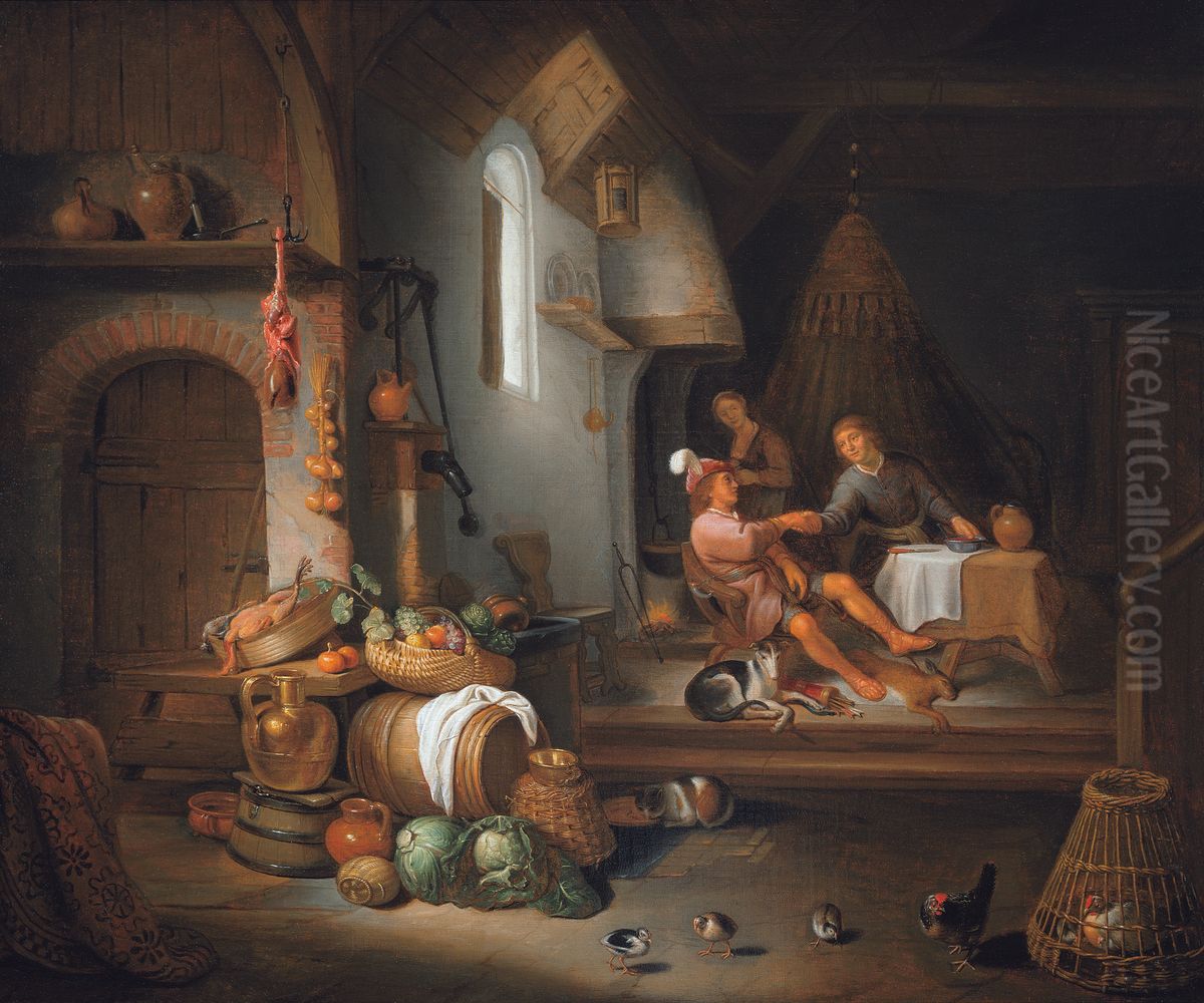 Esau selling his birthright Oil Painting by Hendrik Martenszoon Sorgh