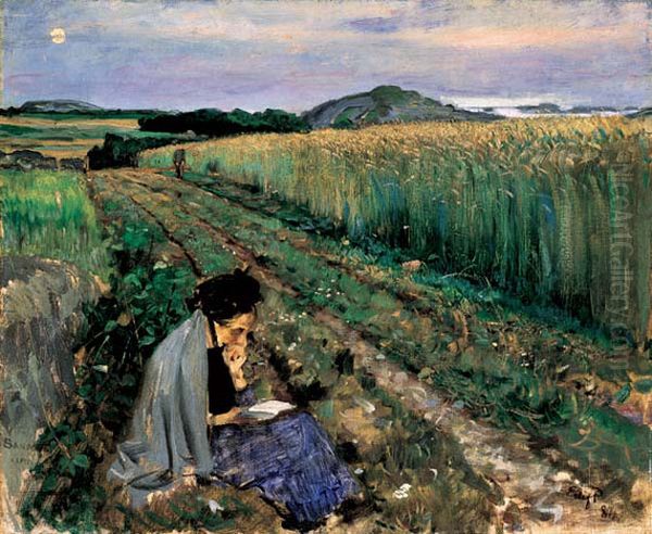 title missing Oil Painting by Eilif Peterssen