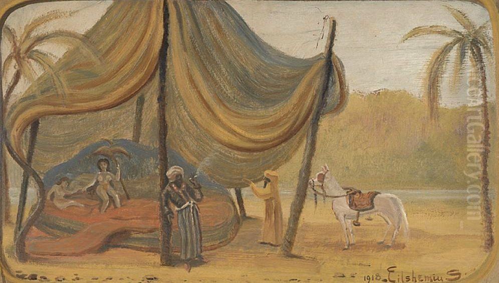 The Sheik Oil Painting by Louis Eilshemius