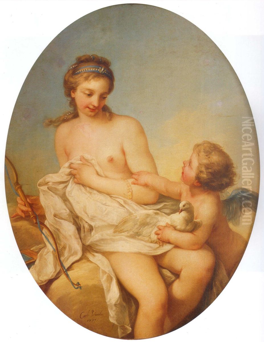 L'Amour et Psyche Oil Painting by Charles-Andre van Loo