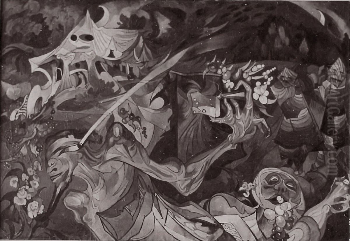 Kalinowe dwory Oil Painting by Stanislaw Ignacy Witkiewicz (Witkacy)