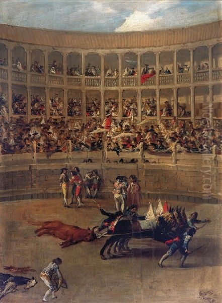 El arrastre Oil Painting by Francisco Goya Fuendetodos