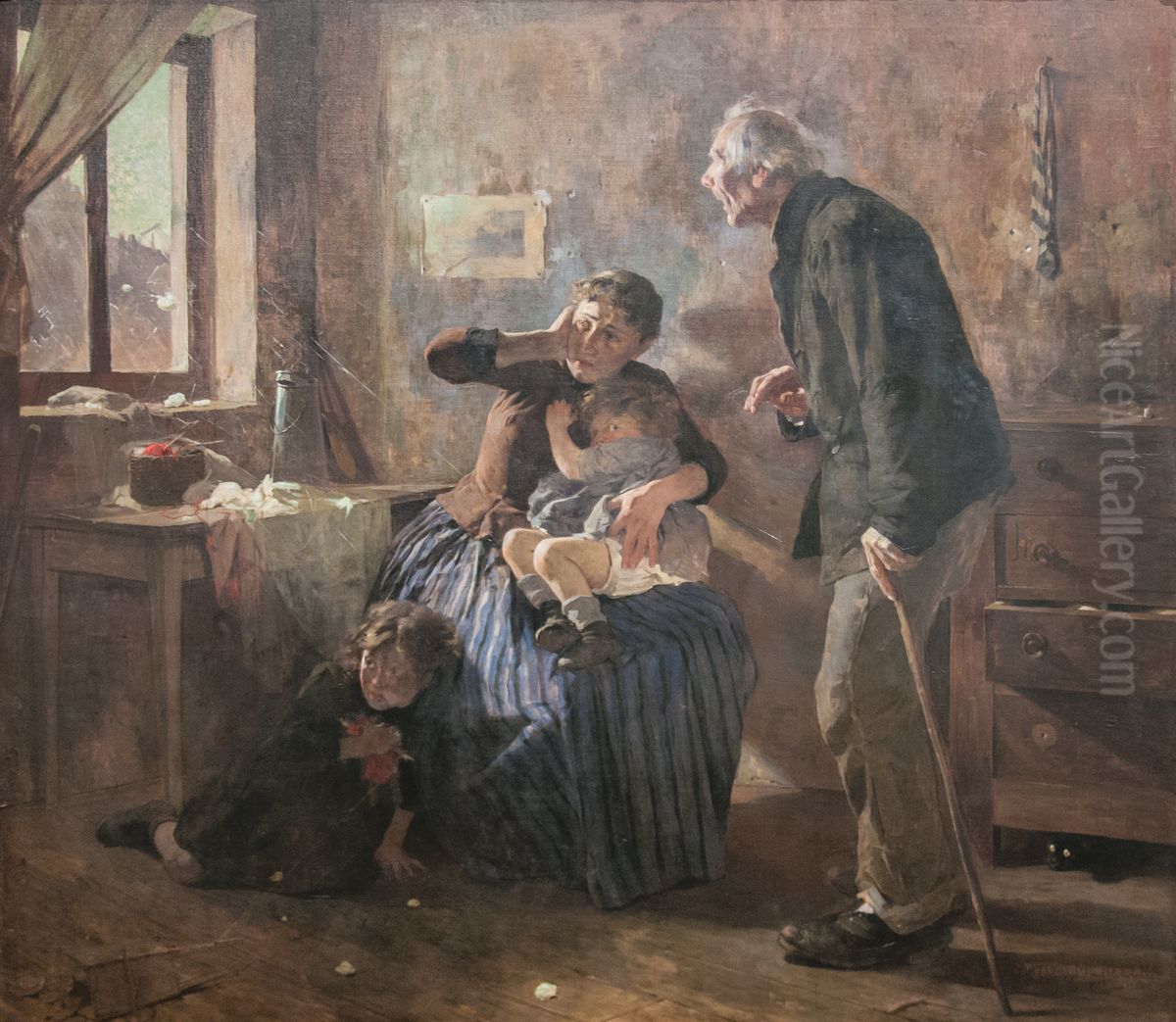 El Granizo de Reims 1886. Oil Painting by Arturo Michelena