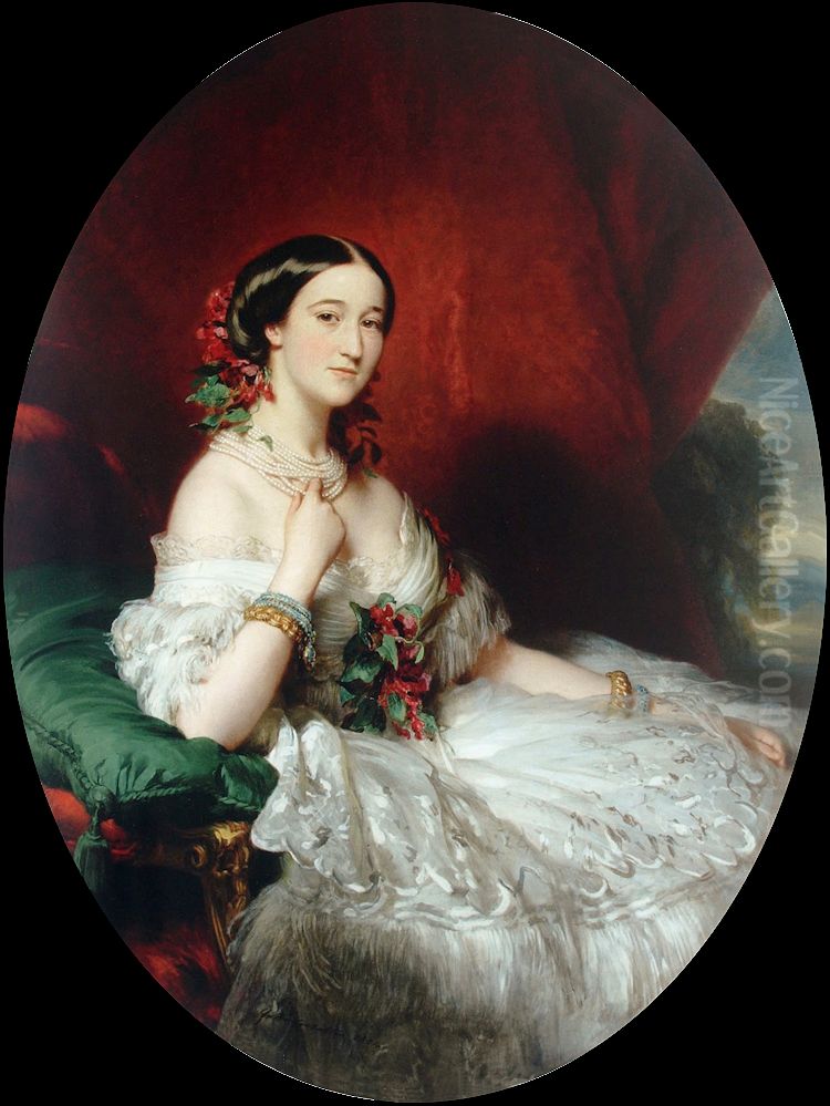 Maria Francisca de Sales Portocarrero, 16th Duchess of Penaranda Oil Painting by Franz Xavier Winterhalter