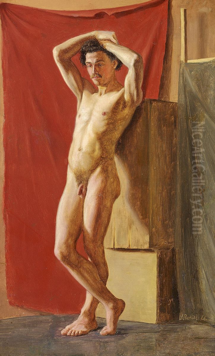 Study of a man. Oil Painting by Vilhelm Pacht