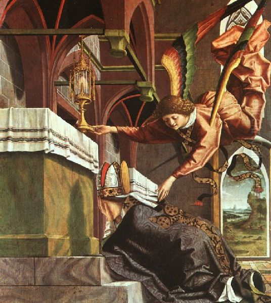 Wolfgang bittet um ein Wunder Oil Painting by Michael Pacher