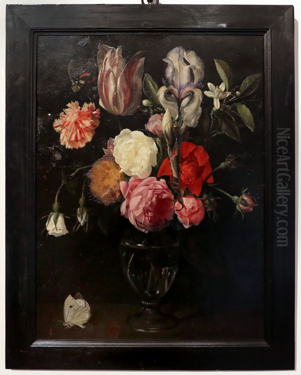 Vaso di fiori (allegoria della compagnia del gesu) Oil Painting by Daniel Seghers