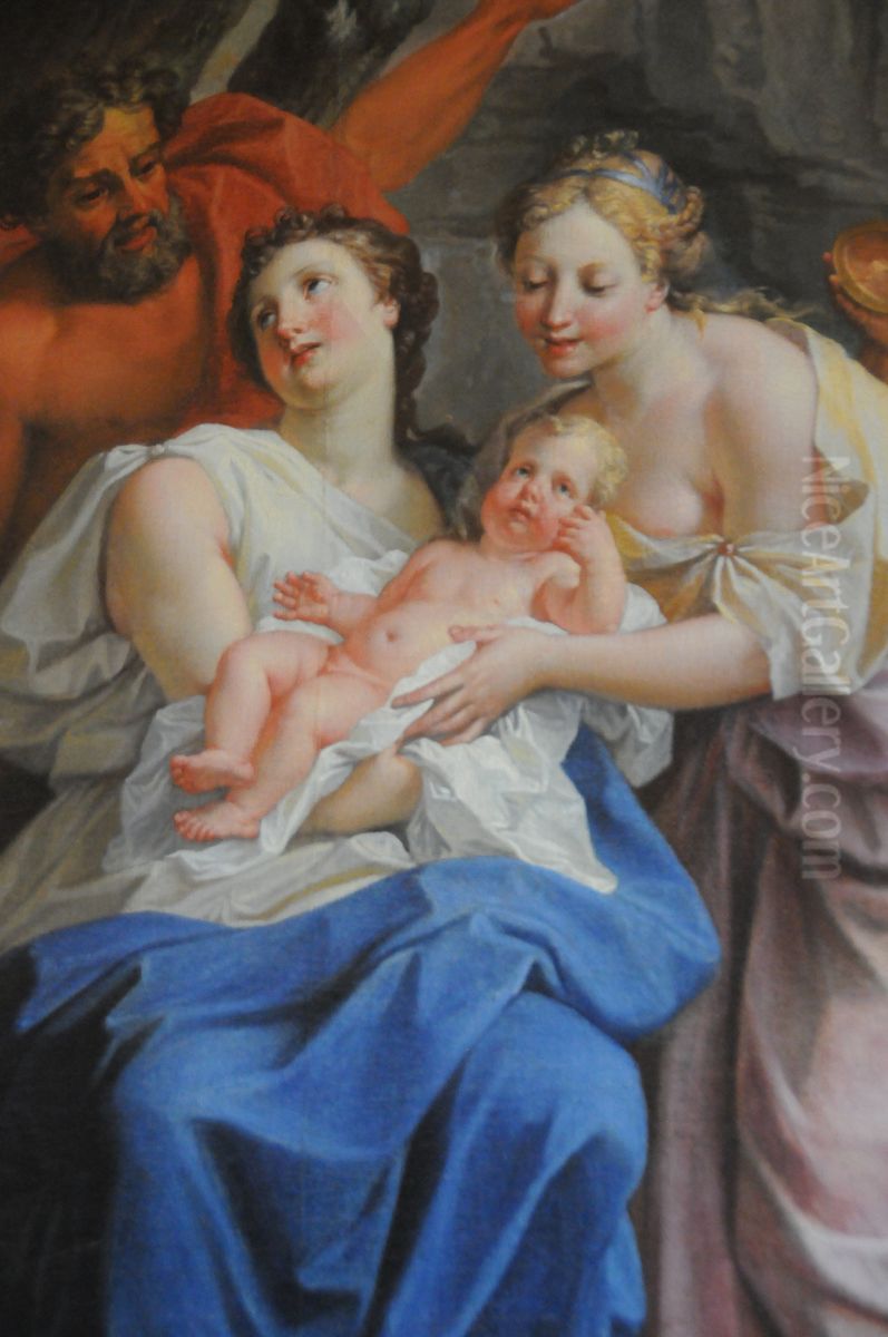 Jupiter Raised by the Korybantes Oil Painting by Noel Coypel