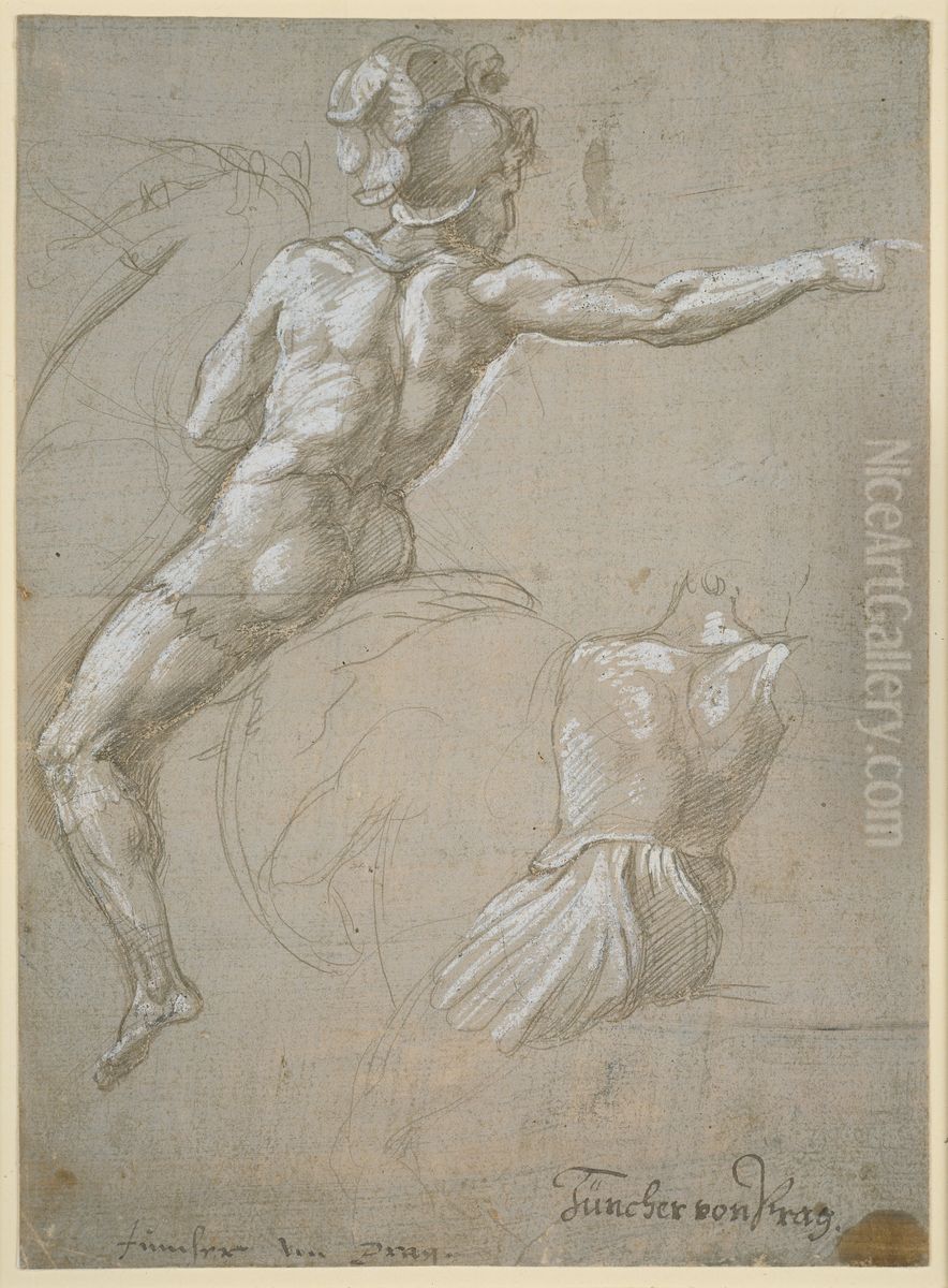 Study of a Warrior on Horseback Oil Painting by Raphael