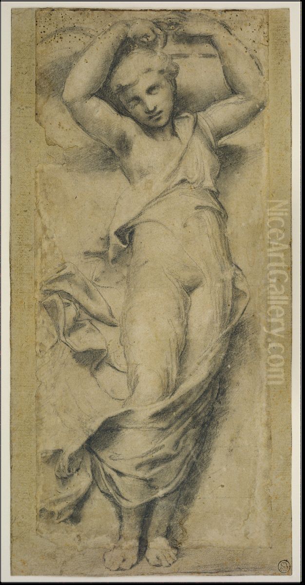 Caryatid Oil Painting by Raphael