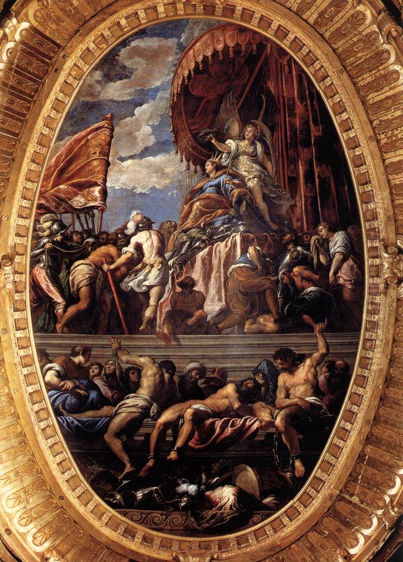 Venice Crowned by Victory Oil Painting by Palma il Giovane