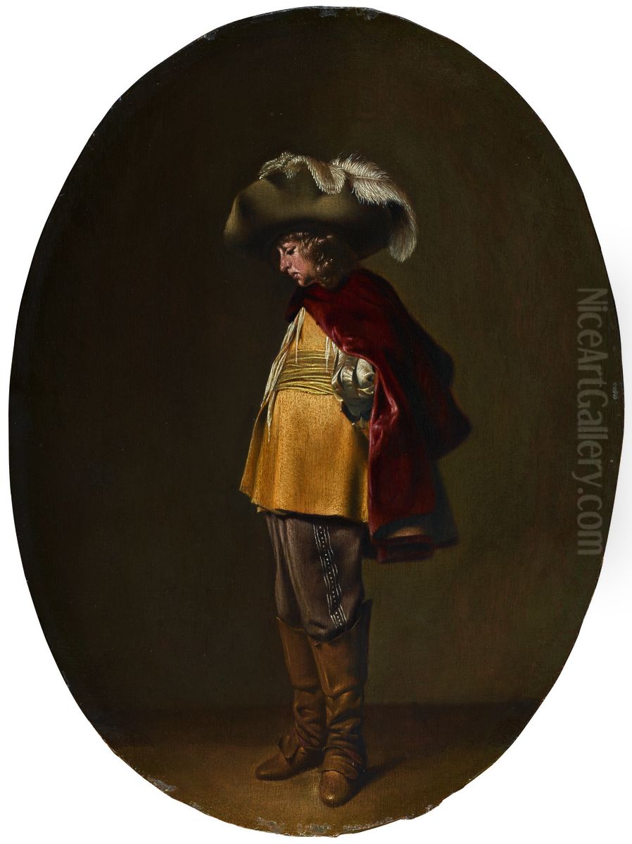 A young officer in profile Oil Painting by Willem Cornelisz Duyster