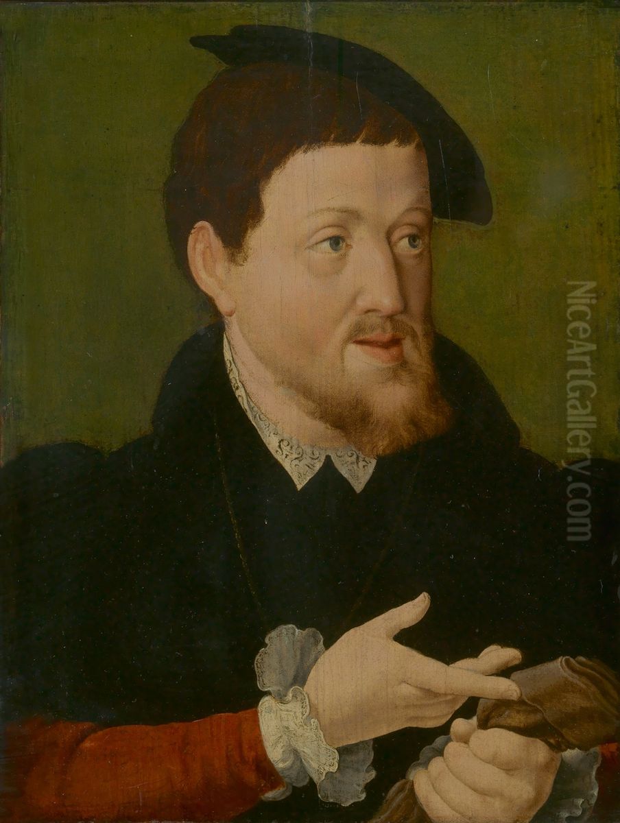 Portrait of Charles V, Holy Roman Emperor (1500-1558) Oil Painting by Jan Cornelisz Vermeyen