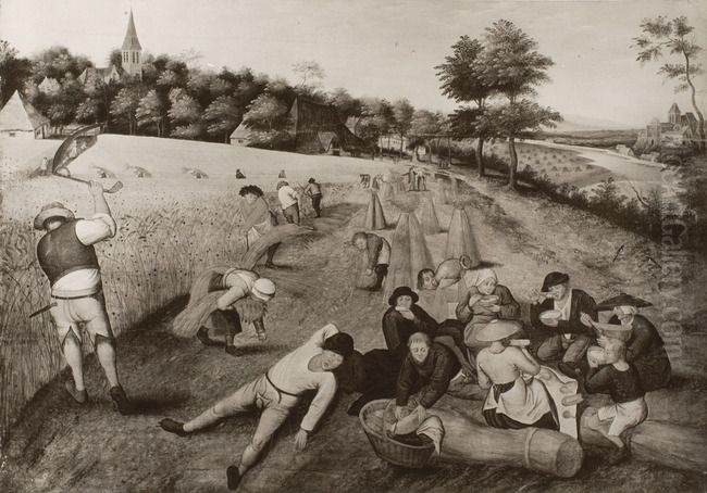 the wheat harvest Oil Painting by Pieter Brueghel the Younger