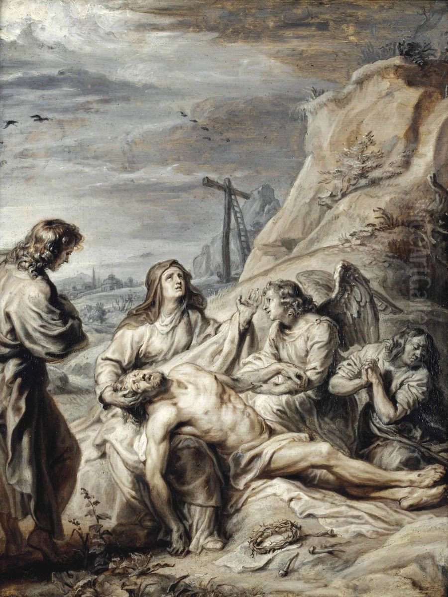 The Lamentation of hrist Oil Painting by Abraham van Diepenbeeck