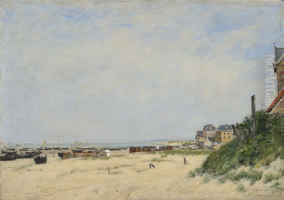 Berck Shore Oil Painting by Eugene Louis Boudin