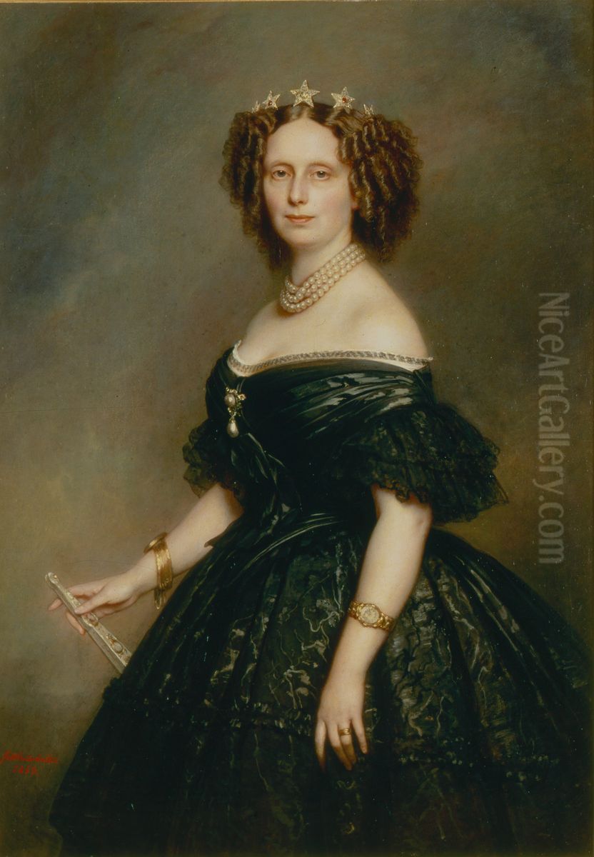 Portret van Sophie van Wurttemberg (1818-1877), Koningin der Nederlanden Oil Painting by Franz Xavier Winterhalter