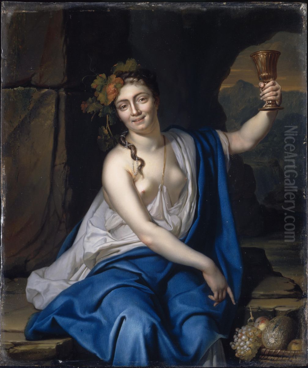 Bacchante Oil Painting by Herman van der Mijn