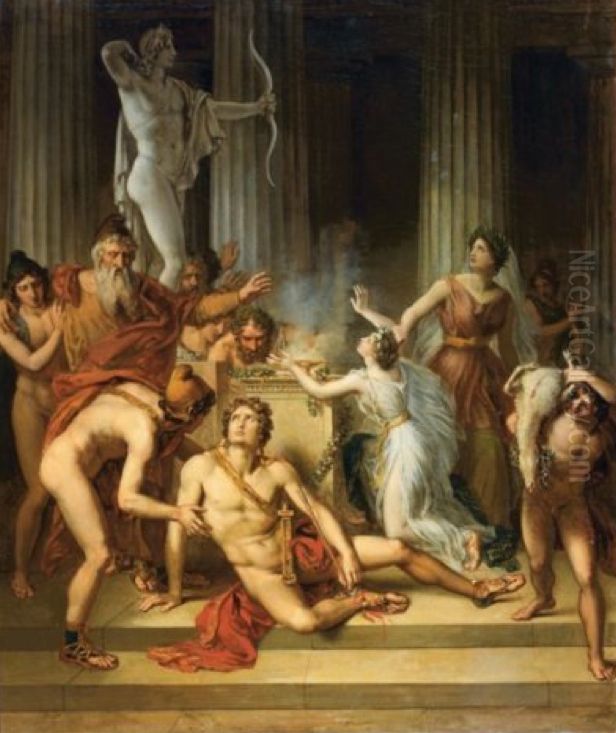 Death of Achilles Oil Painting by Pierre-Narcisse Guerin