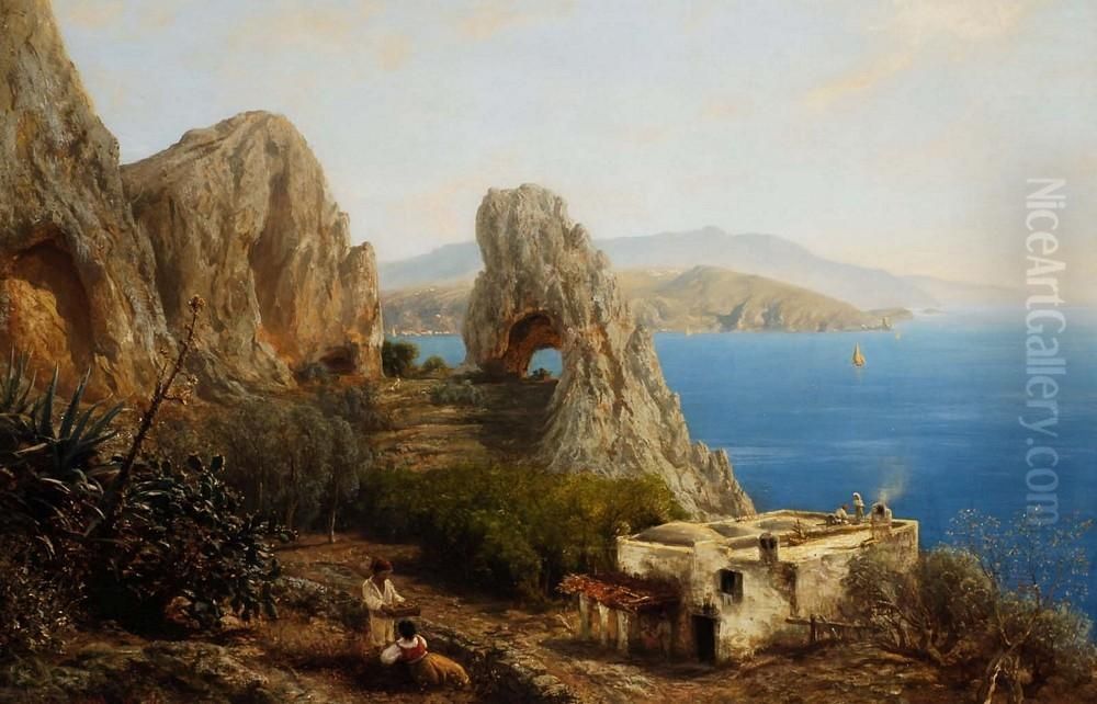 Ansicht von Capri Oil Painting by Albert Arnz