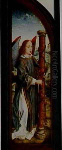 Engel met de geselpaal Oil Painting by Aelbrecht Bouts