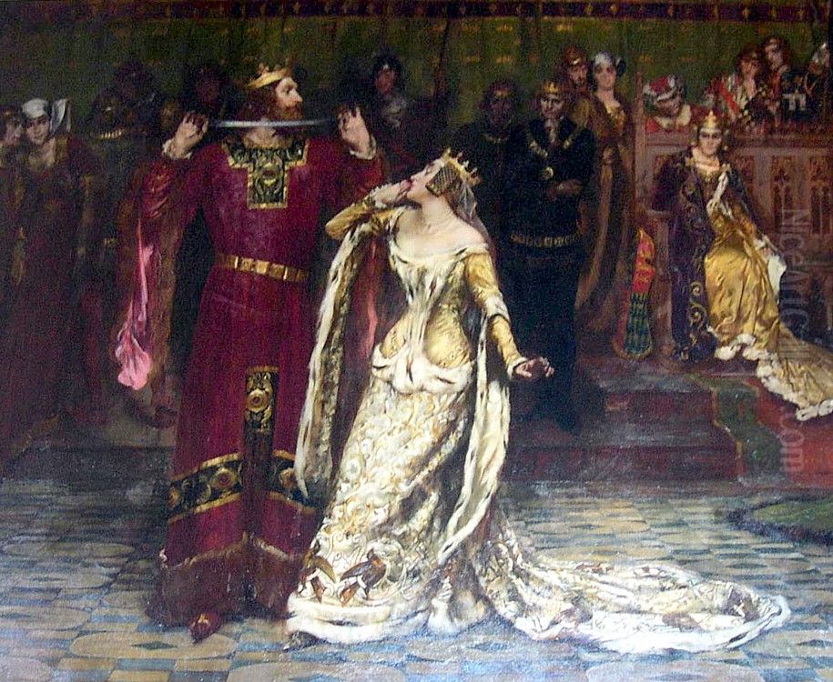 Ceremony Of The Garter Oil Painting by Albert Chevallier Tayler
