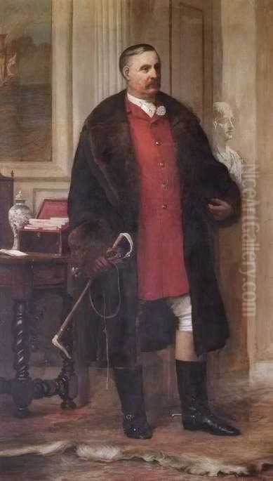 Albert Brassey, Esq. (1844-1914), MA, JP, MFH, MP of Heythrop Park Oil Painting by Walter William Ouless