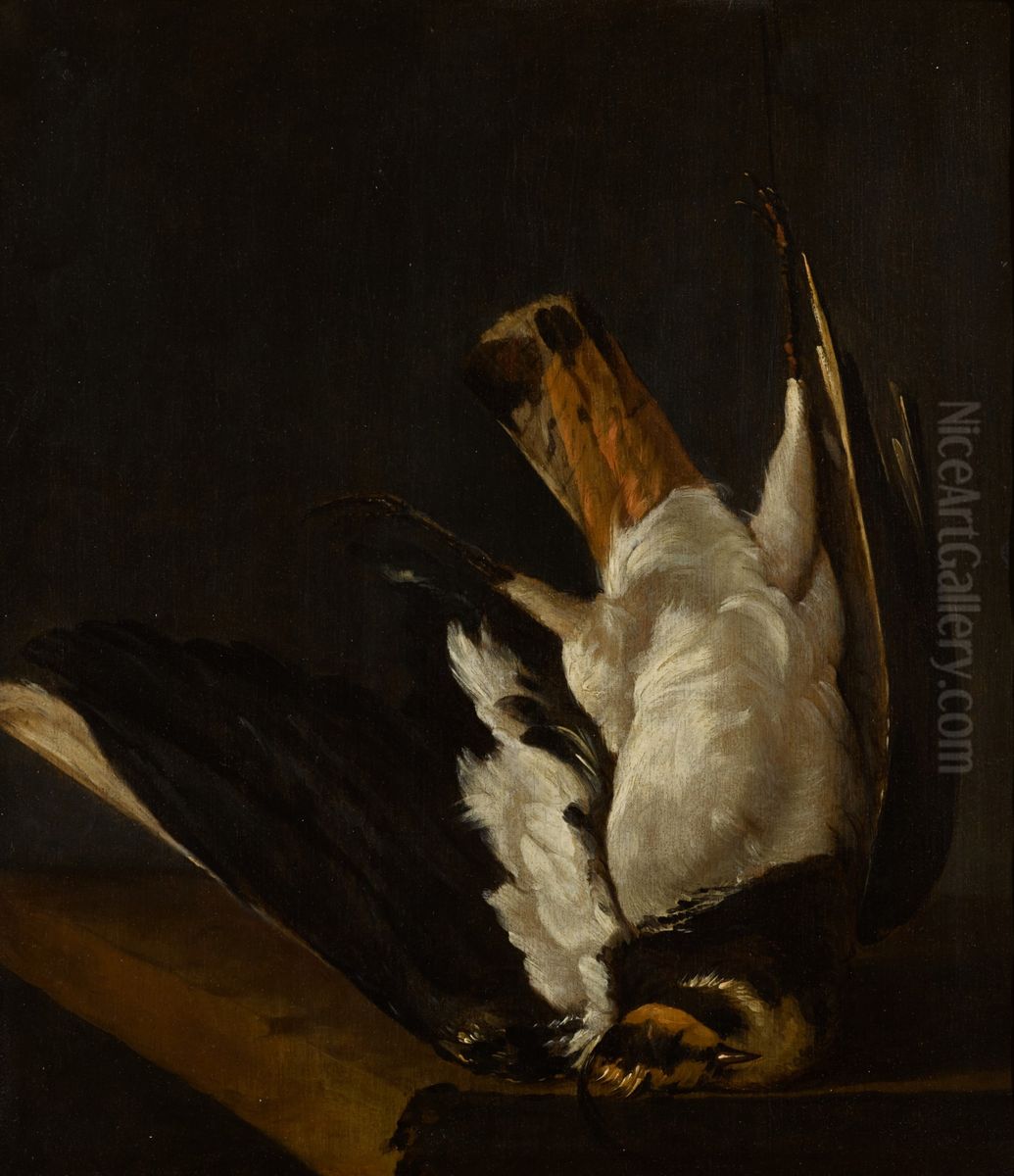 Still life with a Northern lapwing Oil Painting by Isaac Colonia