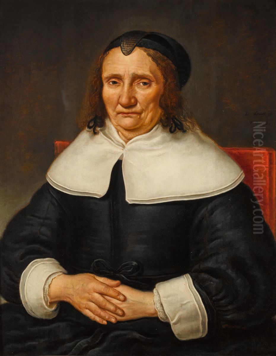 Portrait of an unknown woman Oil Painting by Dirk Druyf