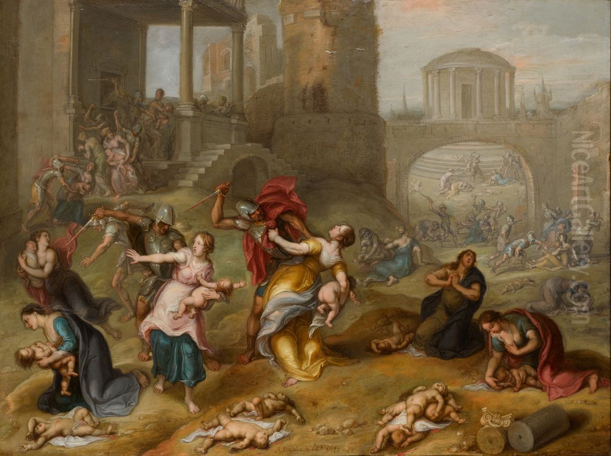 The massacre of the innocents Oil Painting by Simon de Vos