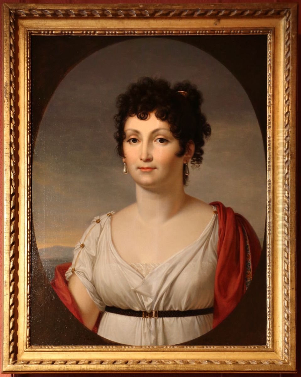 Portrait d'Alexandrine de Bleshamps Oil Painting by Francois-Xavier Fabre