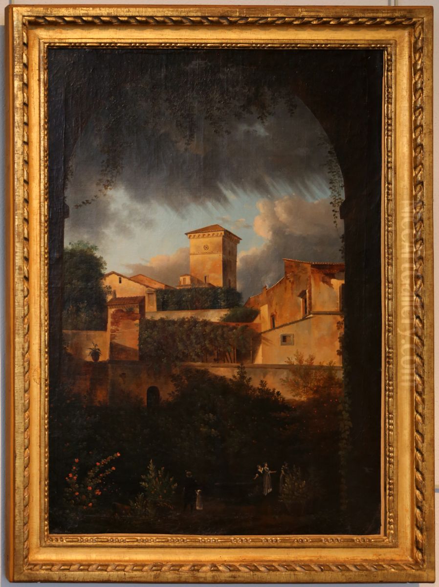 Paysage romain Oil Painting by Francois Marius Granet