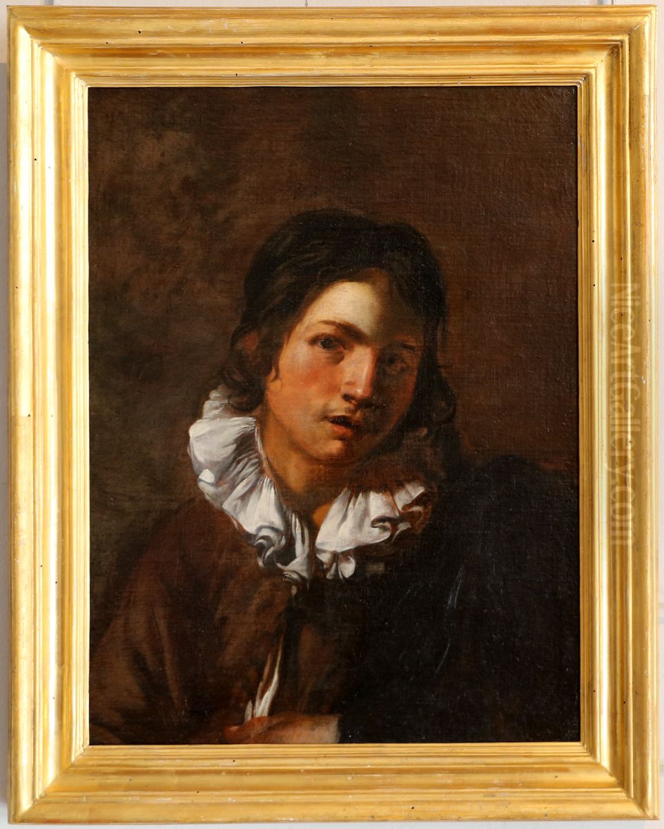 Jeune homme a la collerette Oil Painting by Simon Vouet