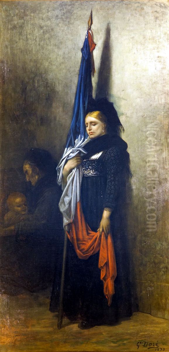 L'Alsace meurtrie Oil Painting by Gustave Dore