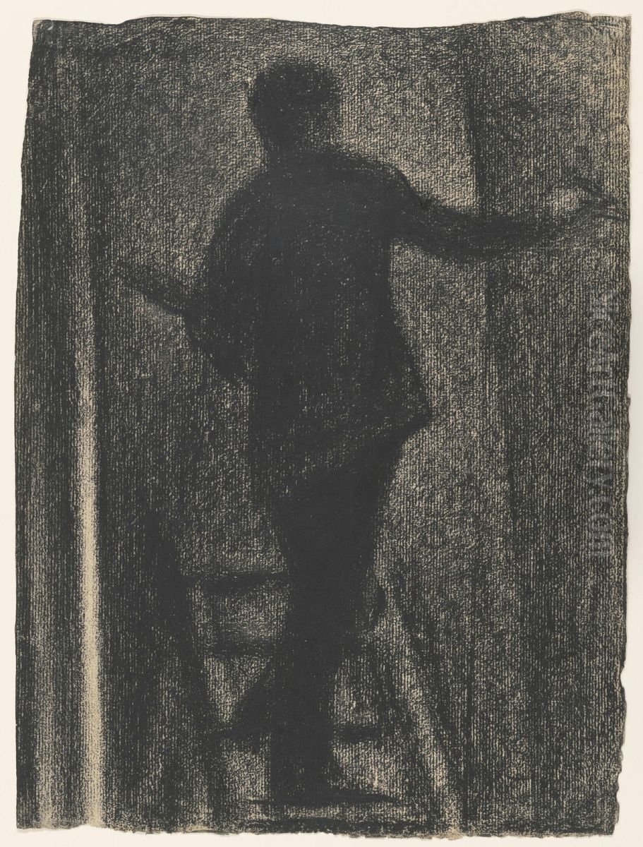 Artist at Work (Le Peintre au Travail) Oil Painting by Georges Seurat