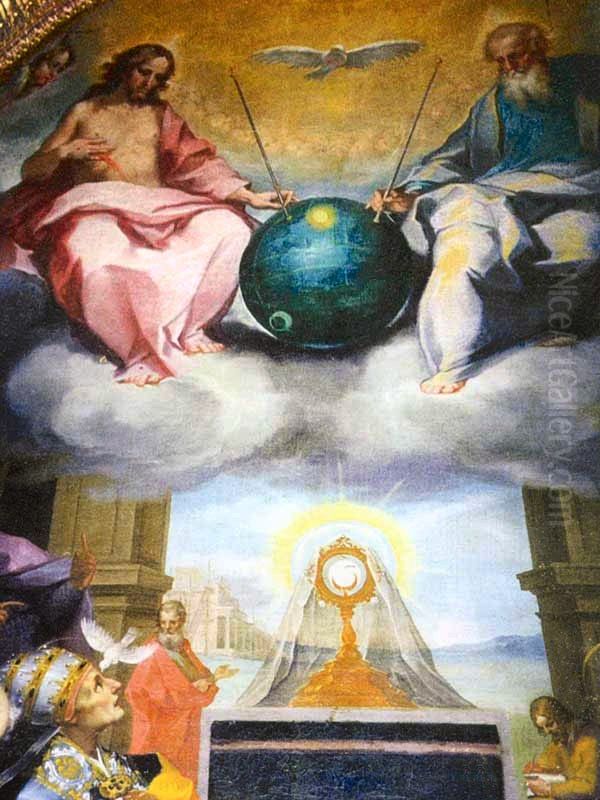 Disputa sull'Eucaristia Oil Painting by Ventura Salimbeni