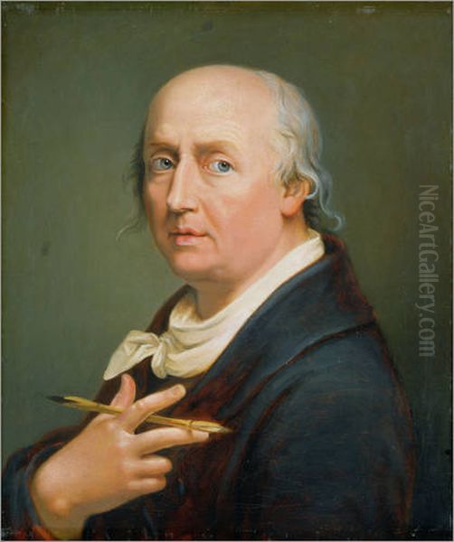 Self portrait Oil Painting by Johann Heinrich Wilhelm Tischbein I